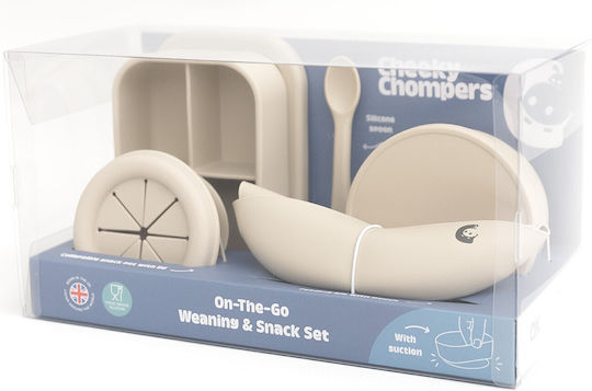 Cheeky Chompers Waterproof Silicone Baby Bib with Pocket Sand 6 Pieces