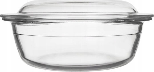 Orion Rundes Hitzebeständiges Kochgeschirr Glas mit Deckel 24x20x10cm