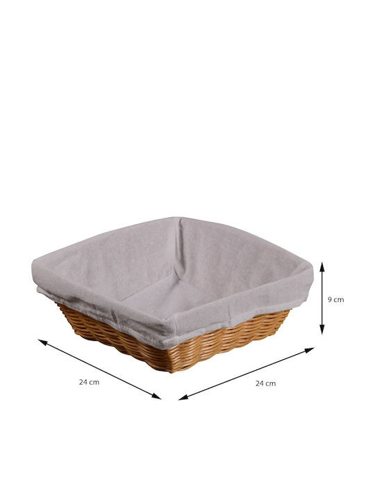 Kesper Fabric Beige Bread Basket 24x24cm
