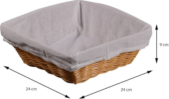 Kesper Coș De Pâine Din Material Textil Bej 24x24cm