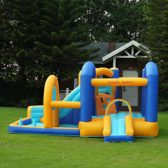 Homeone Inflatable Jump Quest with Trampoline and Slide for 3-8 Years