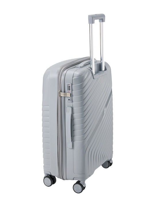 RCM Medium Hard Silver Suitcase 67cm Height