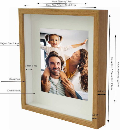 BD art Fotorahmen Hölzernes mit Gelbem Rahmen