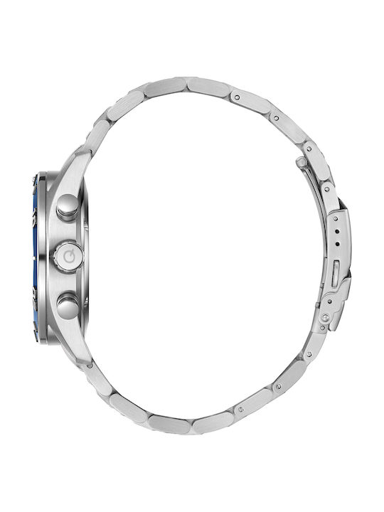 Quantum Men's Watch 42mm Chronograph Battery with Silver Metal Bracelet