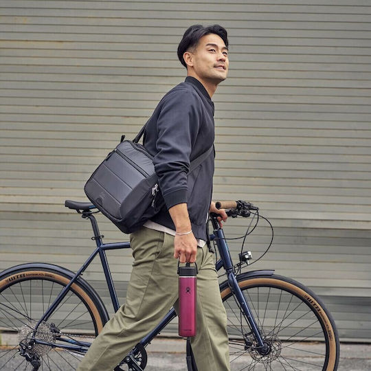 Hydro Flask Lightweight Wide Flex Μπουκάλι Θερμός Ανοξείδωτο 710ml Obsidian με Καλαμάκι
