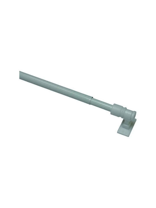 Gardinia Bară Pliabilă Metalică Pentru Perdele Single 120-225 cm Albă