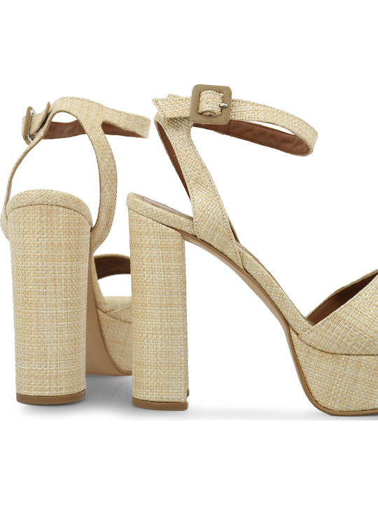 Damen Sandalen Beige