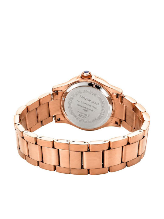 Rebecca Damen Uhr mit Gold Metallarmband