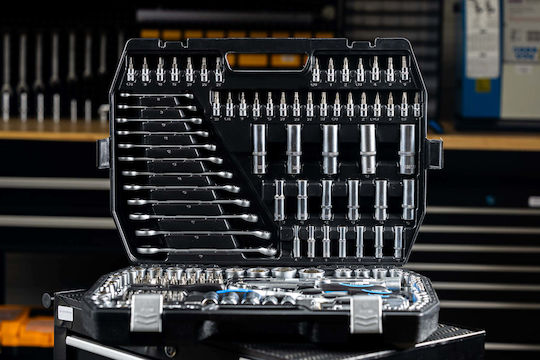 HBM Machines Ratchet with Sockets 1\2" & 3\8" & 1\4" 216 Pieces