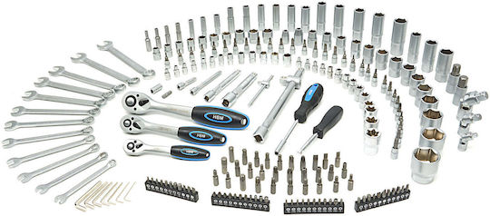 HBM Machines Ratchet with Sockets 1\2" & 3\8" & 1\4" 216 Pieces
