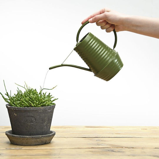 Decorative Dark Green Watering Can 1l