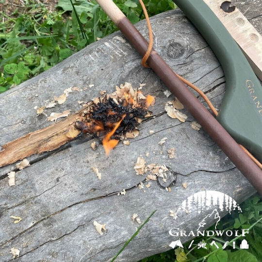 Bushcraft Special Bow Drill Kit Green Brown