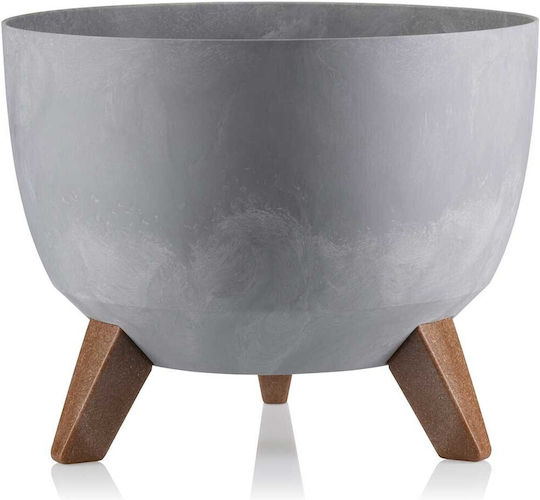 HowHomely Beton Blumentopf Grau