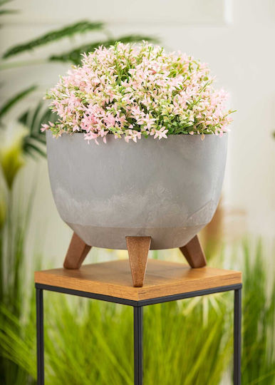 HowHomely Beton Blumentopf Grau