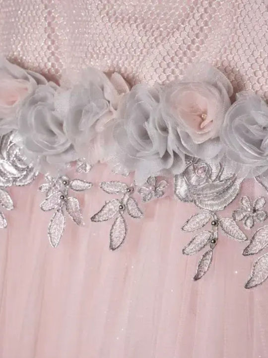 Girls Dress Tulle Floral Koufeti