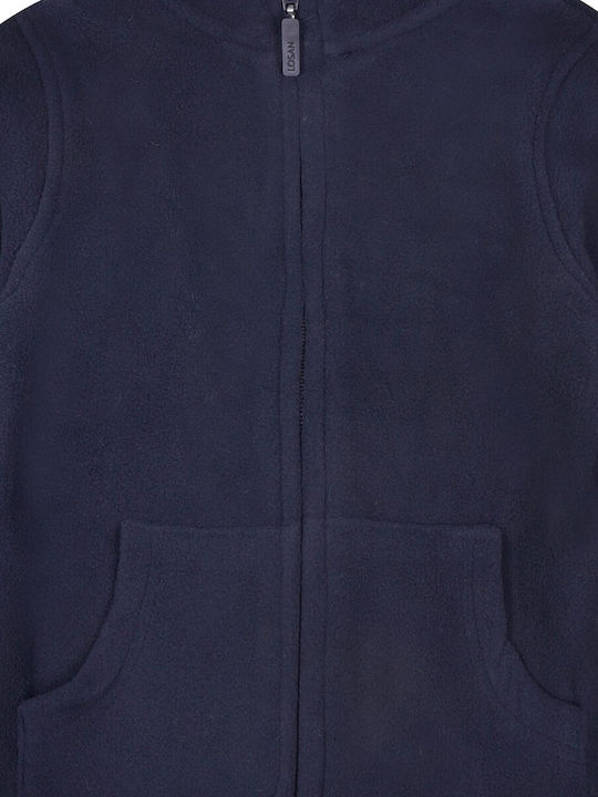 Kids Fleece Cardigan Blue