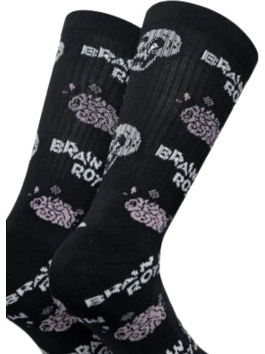 Bee. Unusual. Brain Rot Socks with Patterns Black