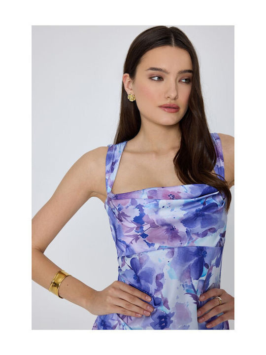 Michelle Summer Mini Dress Blue