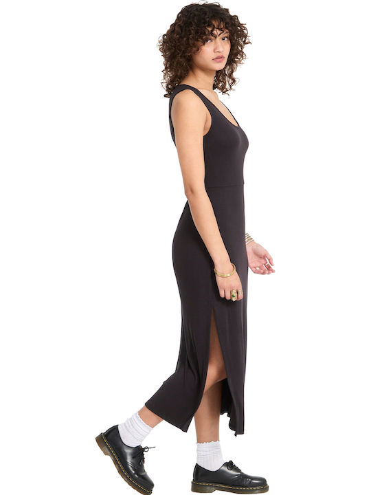 Rochie De Vară Pentru Femei Midi Neagră