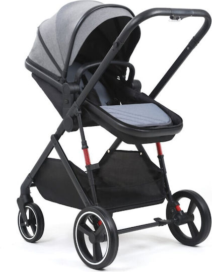 ForAll Beauty Reversible 3 in 1 Baby Stroller Suitable for Newborn Grey