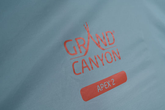 Grand Canyon Apex 2 Къмпинг Сцена Геодезичен Катерене Сив с Двойна Плат 3 Сезона за 2 Човека Водоустойчива 3000мм 280x165x115см Варовиково Сиво
