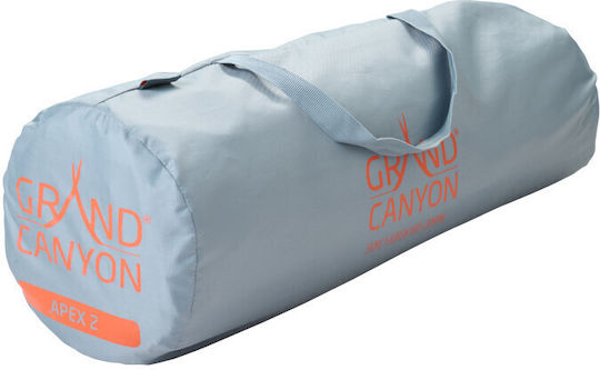 Grand Canyon Apex 2 Къмпинг Сцена Геодезичен Катерене Сив с Двойна Плат 3 Сезона за 2 Човека Водоустойчива 3000мм 280x165x115см Варовиково Сиво