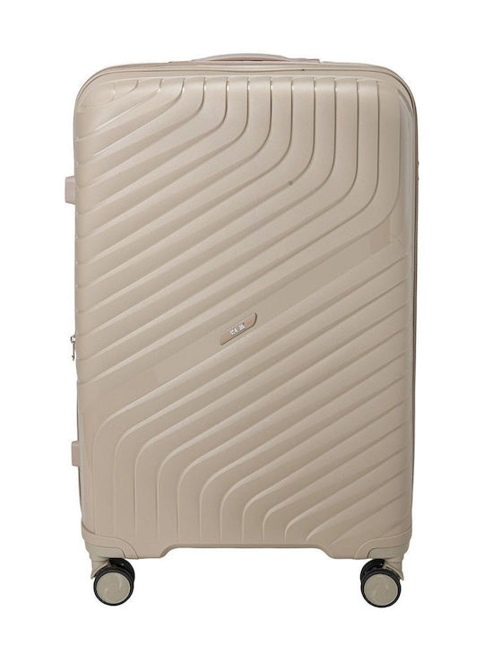 RCM Großer Hartschalen-Reisekoffer Beige Höhe 75cm
