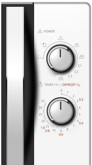 Toshiba Microwave Oven with Grill 20L White