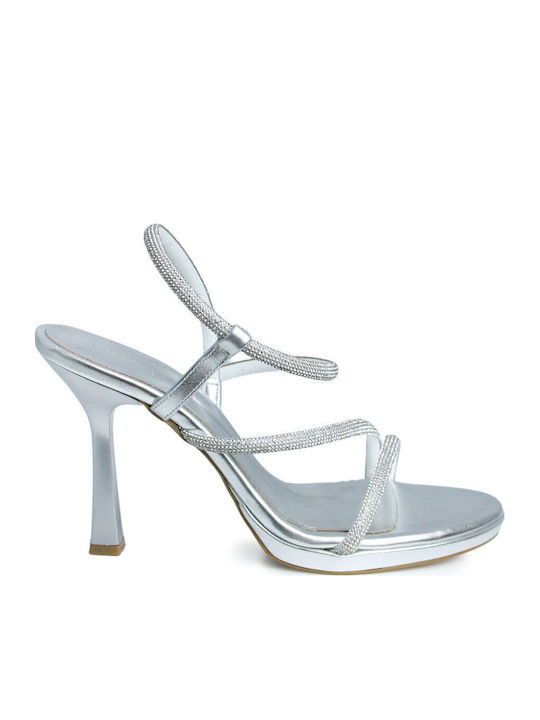 Leather Silver Sandals
