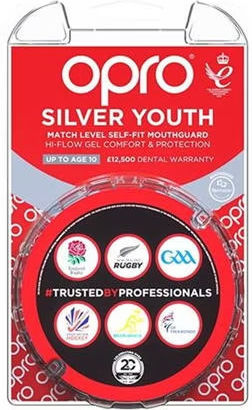 Opro Silver Защитна устна гарнитура Старши Бяла