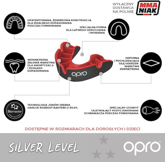 Opro Silver Защитна устна гарнитура Старши Бяла