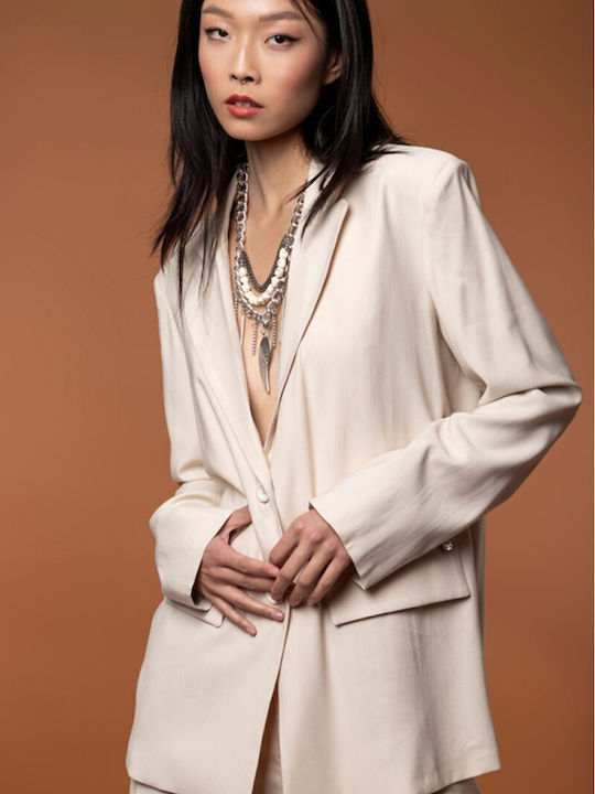 Helmi Langes Damen Blazer Cream