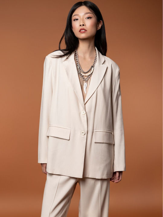 Helmi Langes Damen Blazer Cream