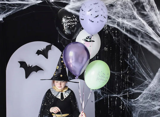 Σετ 5 Μπαλόνια Halloween Latex Πορτοκαλί 30εκ.