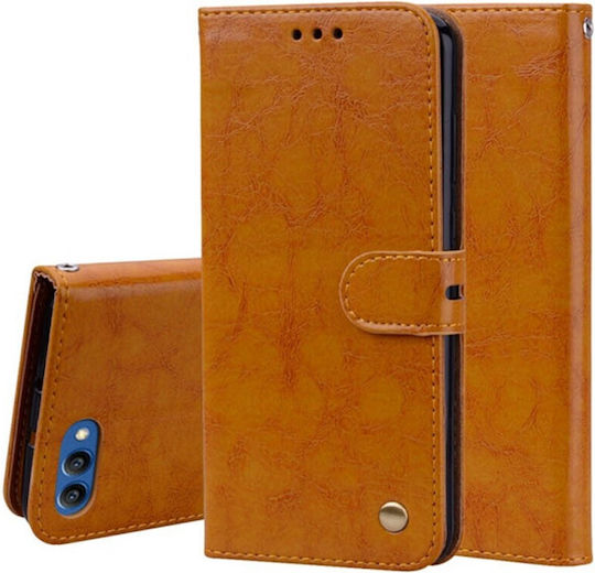 Tel1 Honor 10 Business Style Oil Wax Book Case Light Brown