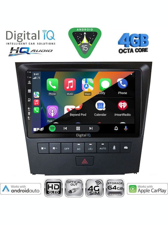 Digital IQ Car Audio System for Lexus CT 2011-2020 Bluetooth USB WiFi GPS Apple CarPlay Android Auto with 9" Touch Screen