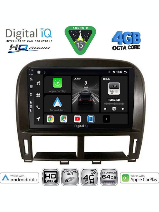 Digital IQ Car Audio System for Lexus CT 2011-2020 Bluetooth USB WiFi GPS Apple CarPlay Android Auto with 9" Touch Screen