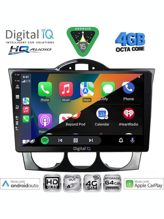 Digital IQ Car Audio System for Mazda CX-9 2006-2015 Bluetooth USB WiFi GPS Apple CarPlay Android Auto with 10" Touch Screen