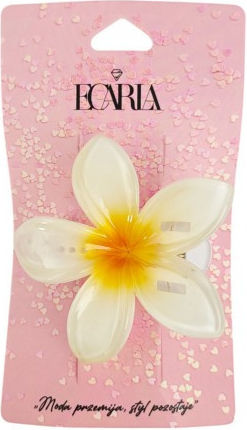 Ecarla Hair Clip-clip Flower Moana Ombre 6cm White Yellow Sp404