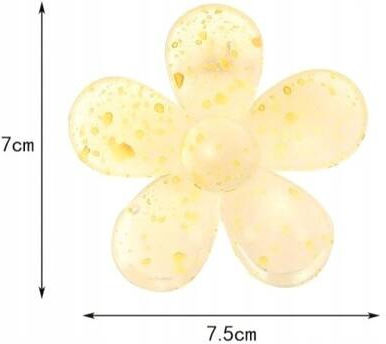 Ecarla Hair Clip-clip Flower Transparent Pale Yellow Sp275
