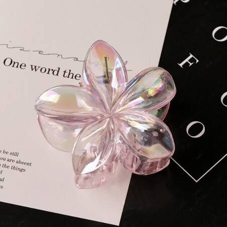 Ecarla Hair Clip-clasp Flower Moana Ombre Pink Iridescent Sp317