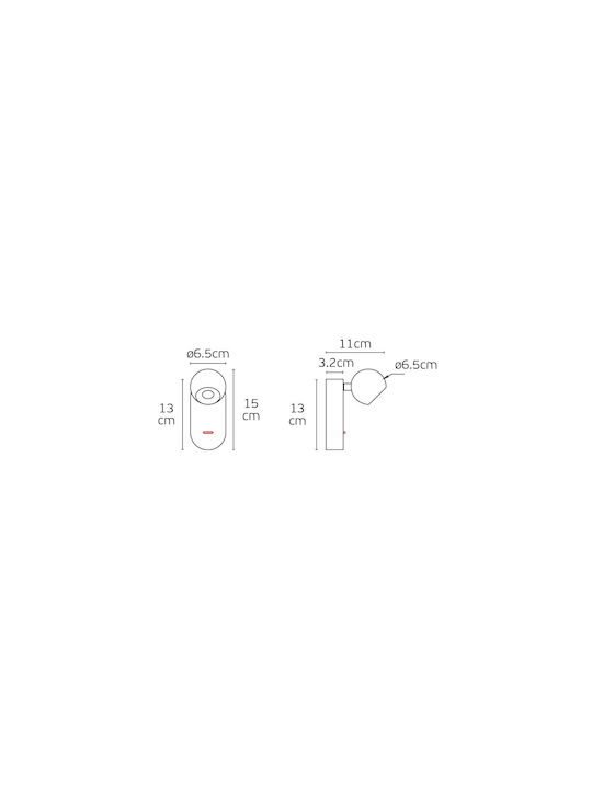 VK Lighting Wall Lamp with Integrated LED and Warm White Light VK Lighting Wall Lamp with Integrated LED and Warm White Light