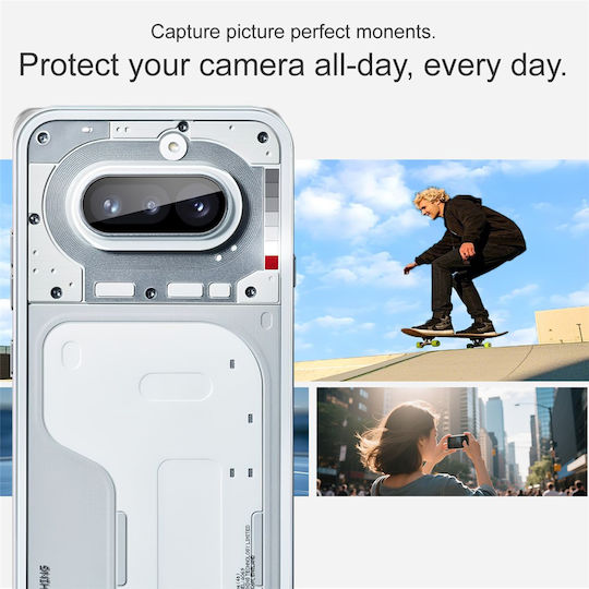 Techsuit Full Camera Protection Tempered Glass Black for Nothing Phone (4a)