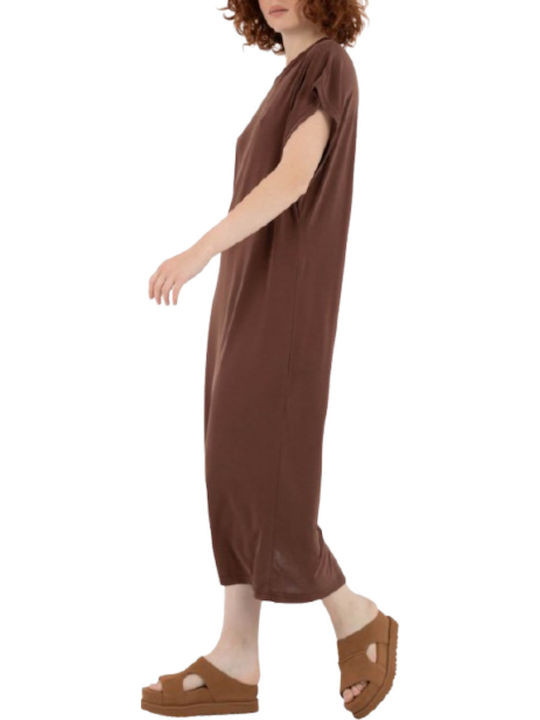 Summer Midi Dress Brown