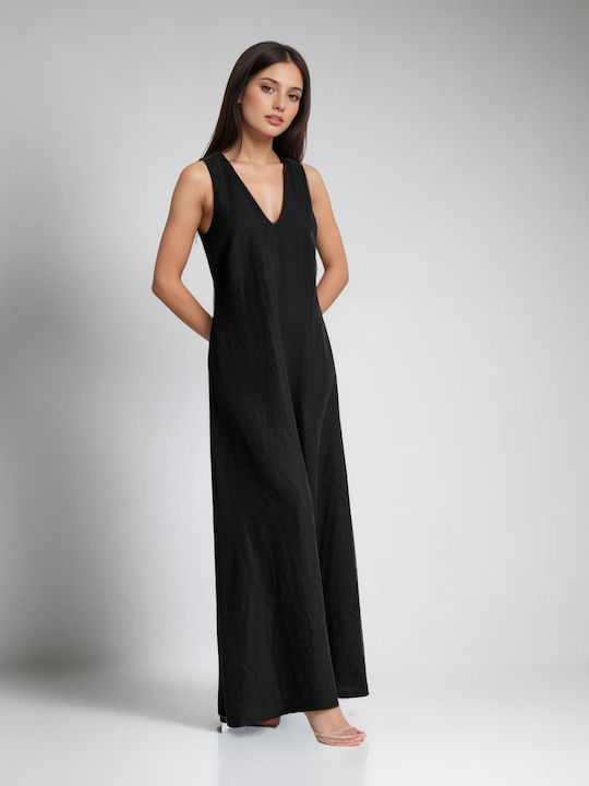 Summer Maxi Dress for Wedding and Christening Black