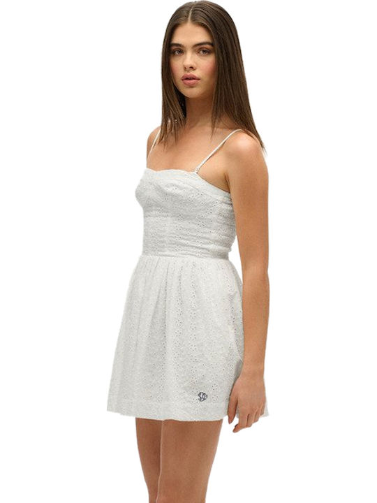 Summer Mini Slip Dress White