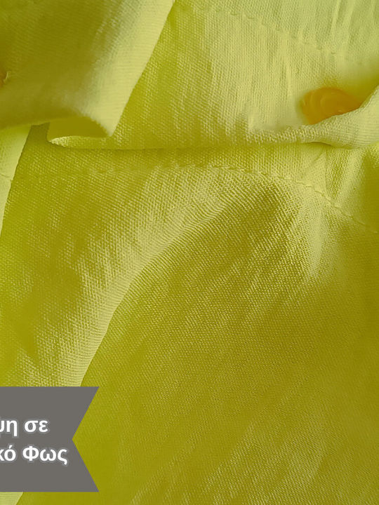 Καλοκαιρινό Mini Σεμιζιέ Φόρεμα Neon Lime