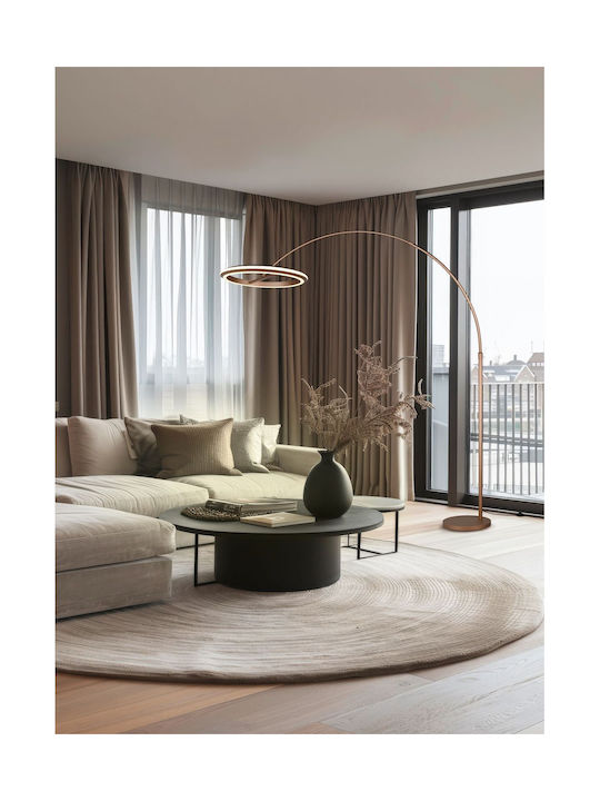 Trio Lighting Amador LED Φωτιστικό Δαπέδου με Θερμό Λευκό Φως 2400lm Καφέ