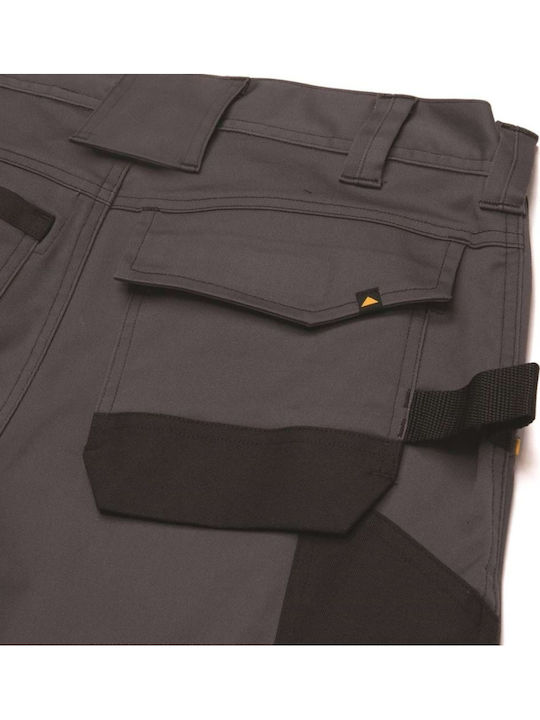 CAT Reflective and Waterproof Work Bermuda Jeans Gray