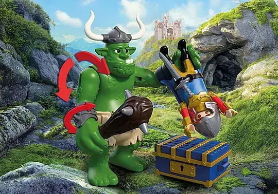 Playmobil Playmobil Ritter Leo-Karpos Ritter und Troll mit Schatz für 4+ Jahre